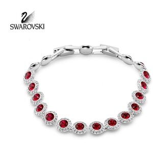 Swarovski Ruby Red and Silver Bracelet